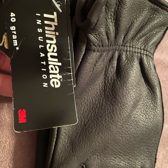 Women’s deerskin black leather gloves lined 40g 3M Thinsulate - size Medium - Picture 8 of 10